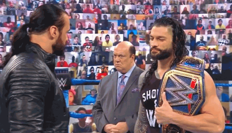 Roman Reigns confronted by Drew McIntyre on WWE SmackDown