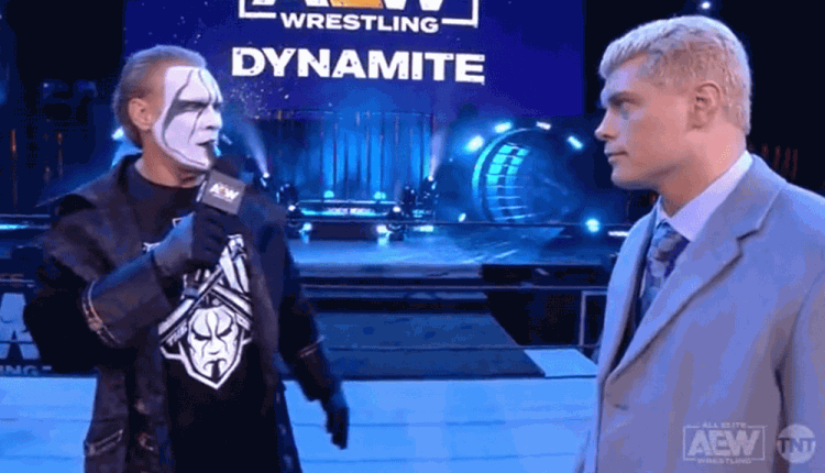 Sting meets Cody Rhodes in the ring on AEW Dynamite