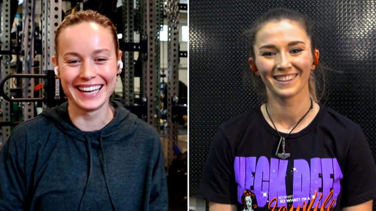 NXT star Tegan Nox joins actress Brie Larson for an inspirational home workout
