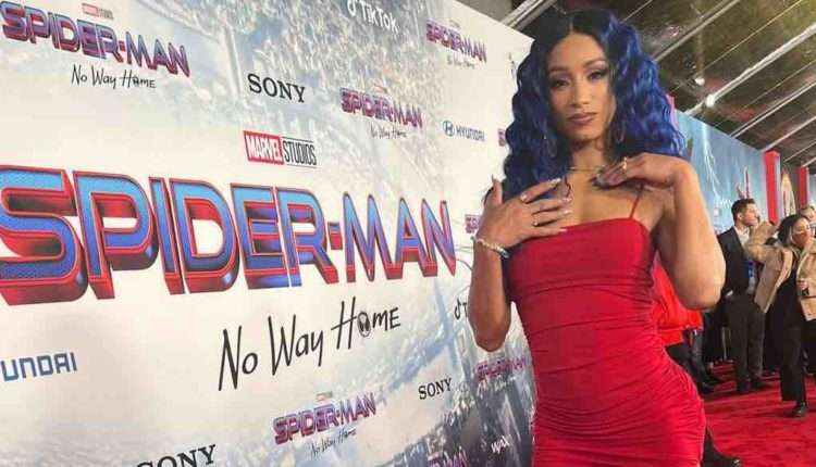 Sasha Banks at Spider-Man Premiere