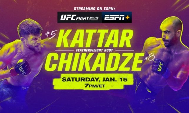 Watch UFC Fight Night: Kattar vs Chikadze 1/15/2022 Full Show Online Free