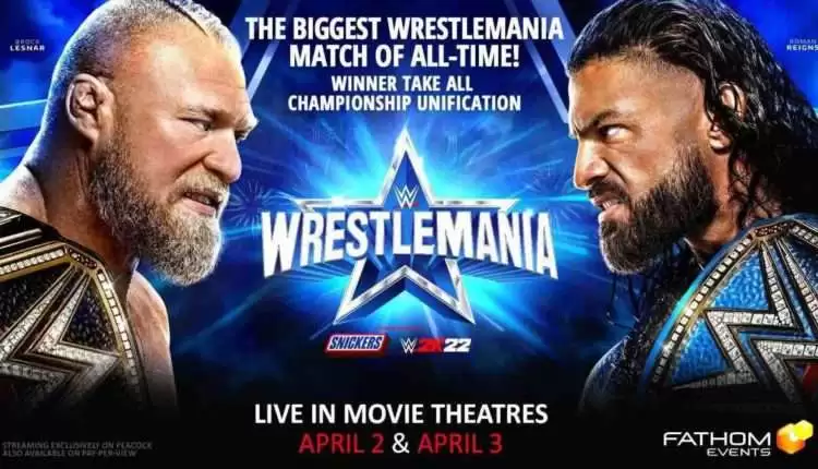 WWE confirms both nights of WrestleMania 38 will air live in theaters nationwide