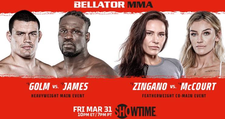 Watch Bellator MMA 293: Golm vs. James 2023 3/31/23 Full Show Online Free