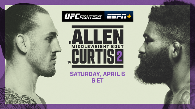 Watch UFC Fight Night: Allen vs. Curtis 2 4/6/24 Full Show Online Free